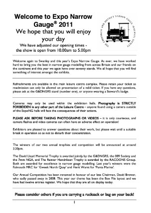 Cover Community News 2011 Programme