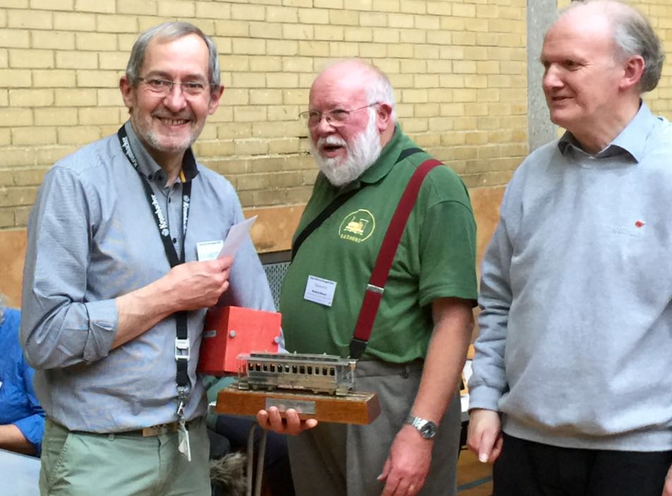 Escadrille St Michael is presented the 2015 David Lloyd Trophy by Andrew Burnham