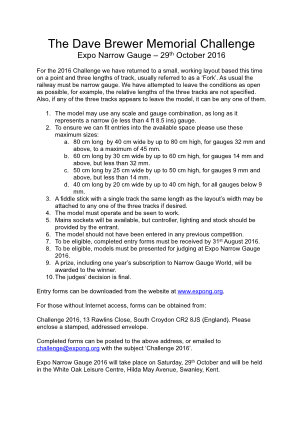 Cover Community News 2016 Dave Brewer Memorial Challenge